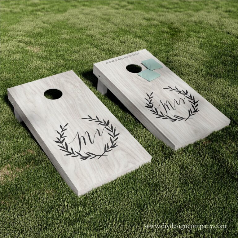 Mr Mrs Cornhole Board Design 