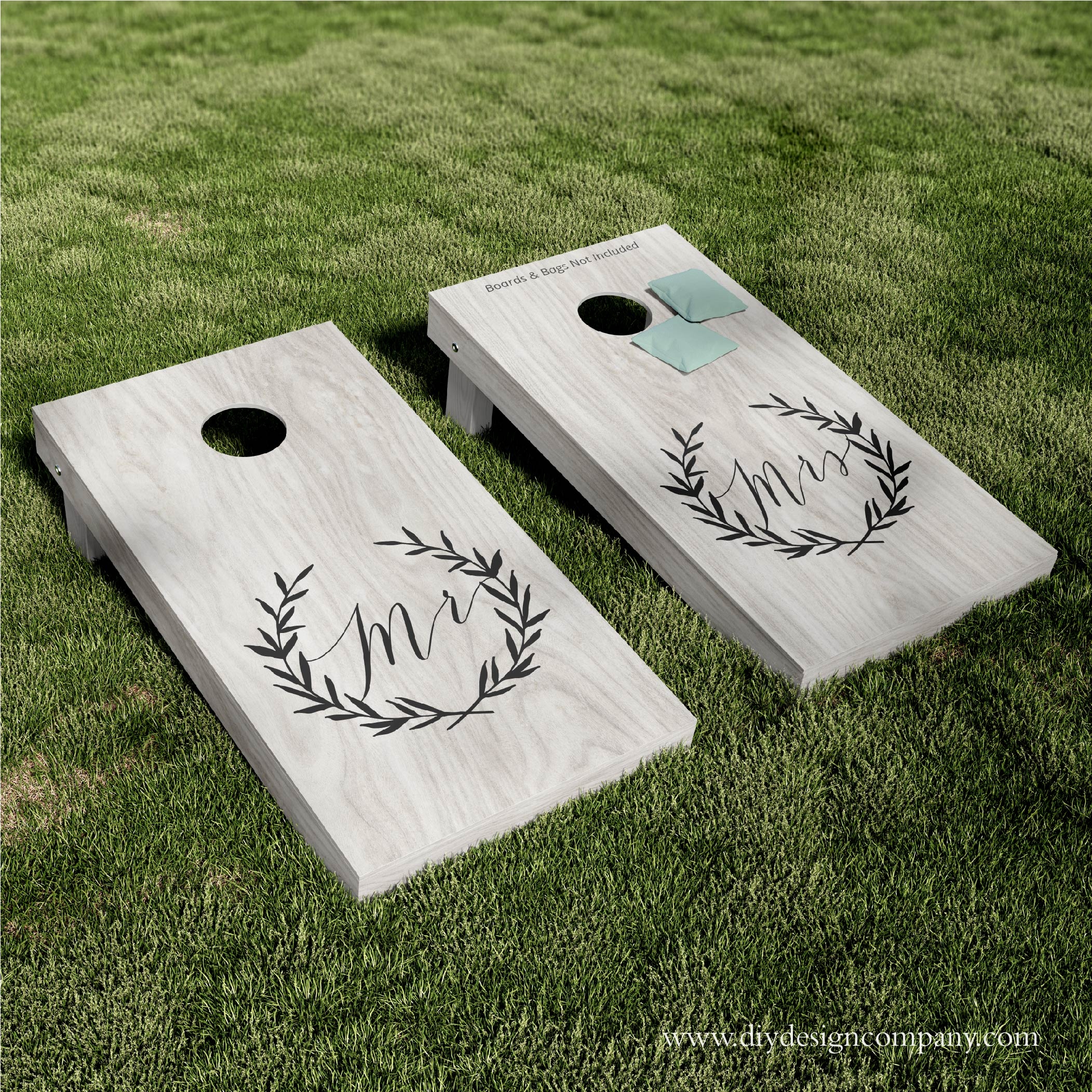 Mr Mrs Cornhole Board Design 