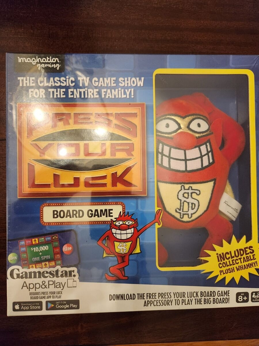 NEW Press Your Luck Classic TV Board Game Includes Collectible Plush Whammy EBay