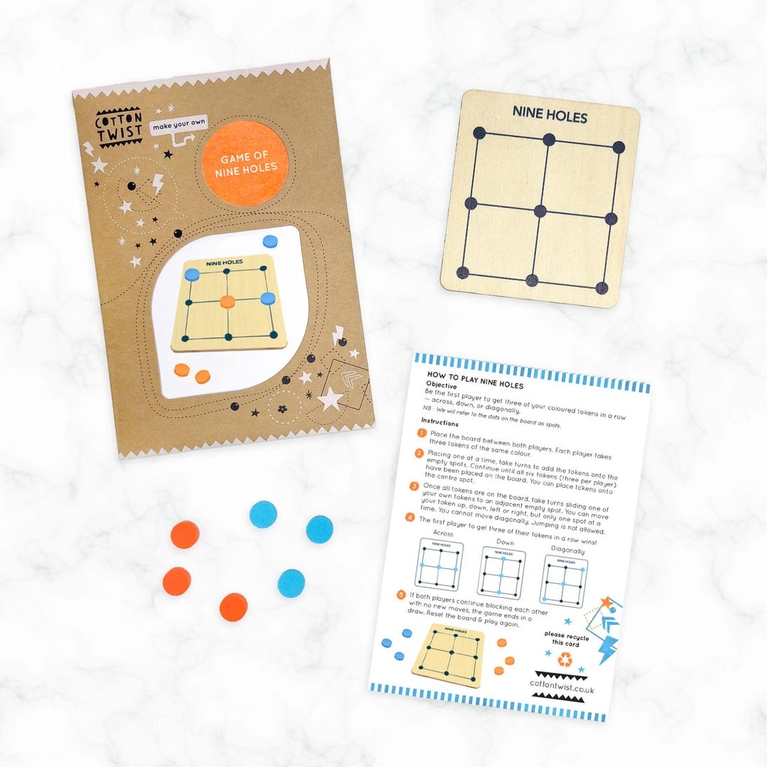 Nine Holes Strategy Board Game Travel friendly Party Bag Filler For Kids And Family Fun Etsy