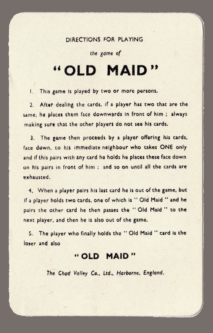 Old Maid Old Maid The World Of Playing Cards