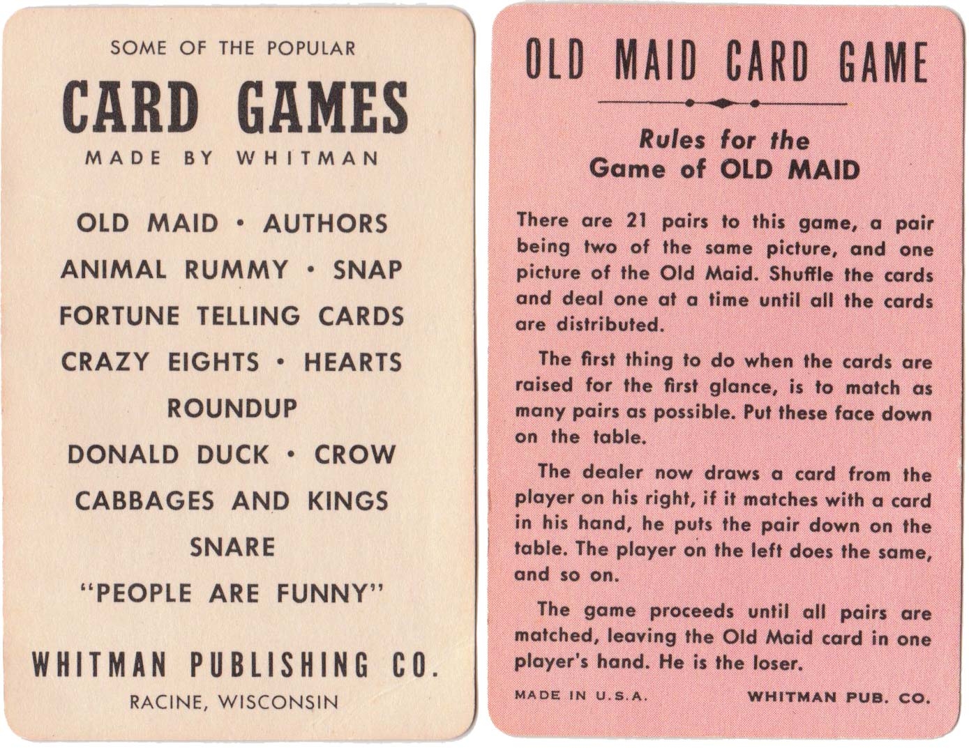 Old Maid The World Of Playing Cards