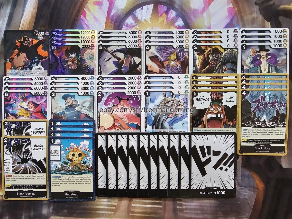 One Piece TCG Blackbeard Deck 61 Card OP09 093 Marshall D Teach Tournament Ready EBay