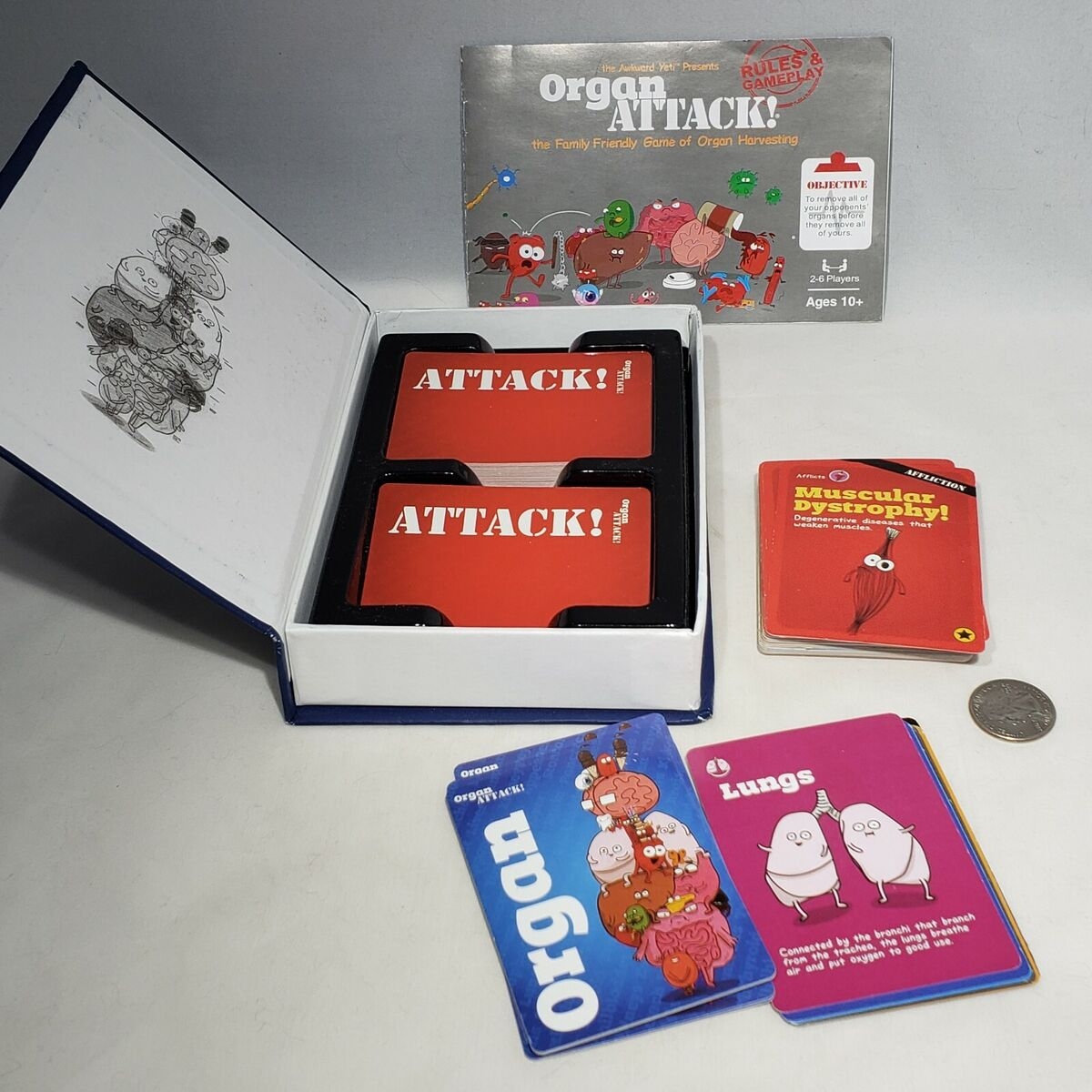 Organ Attack Card Game Plus Ready Player 6 Expansion Deck Family Friendly 862116000301 EBay