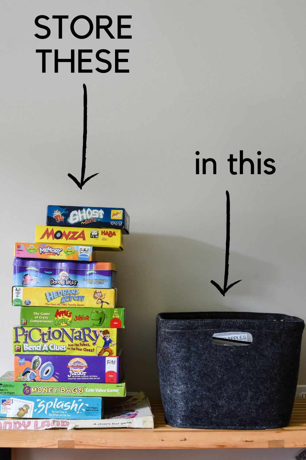 ORGANIZING BOARD GAMES IN BAGS Smallish Home