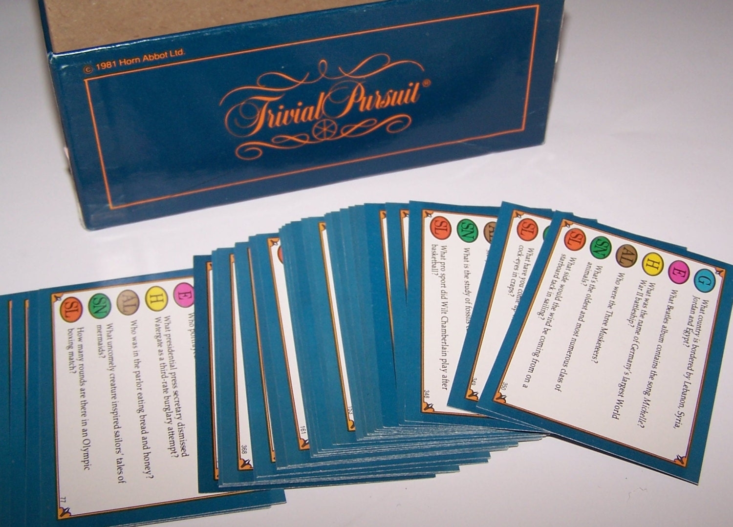 ORIGINAL Trivial Pursuit Cards 50 Pieces NOT A Whole Box Crafts Tags Scrapbooking Replacement Table Decor Etsy