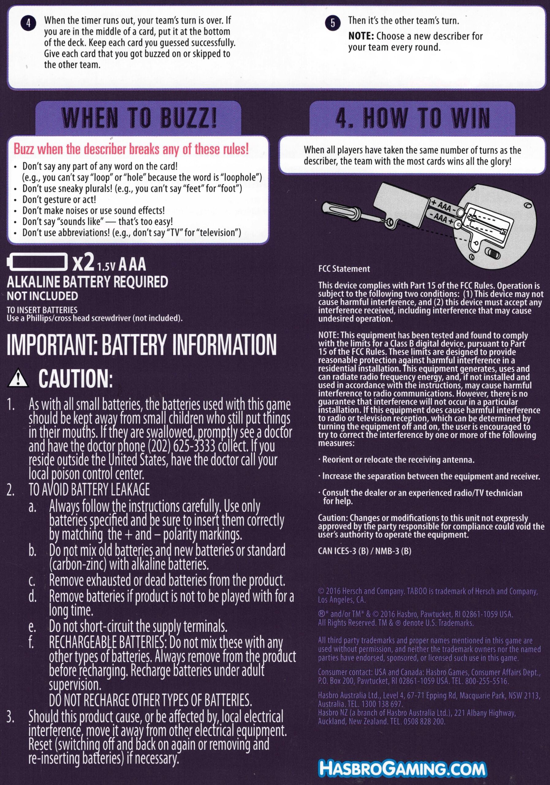 Other Words Original Rules For Taboo