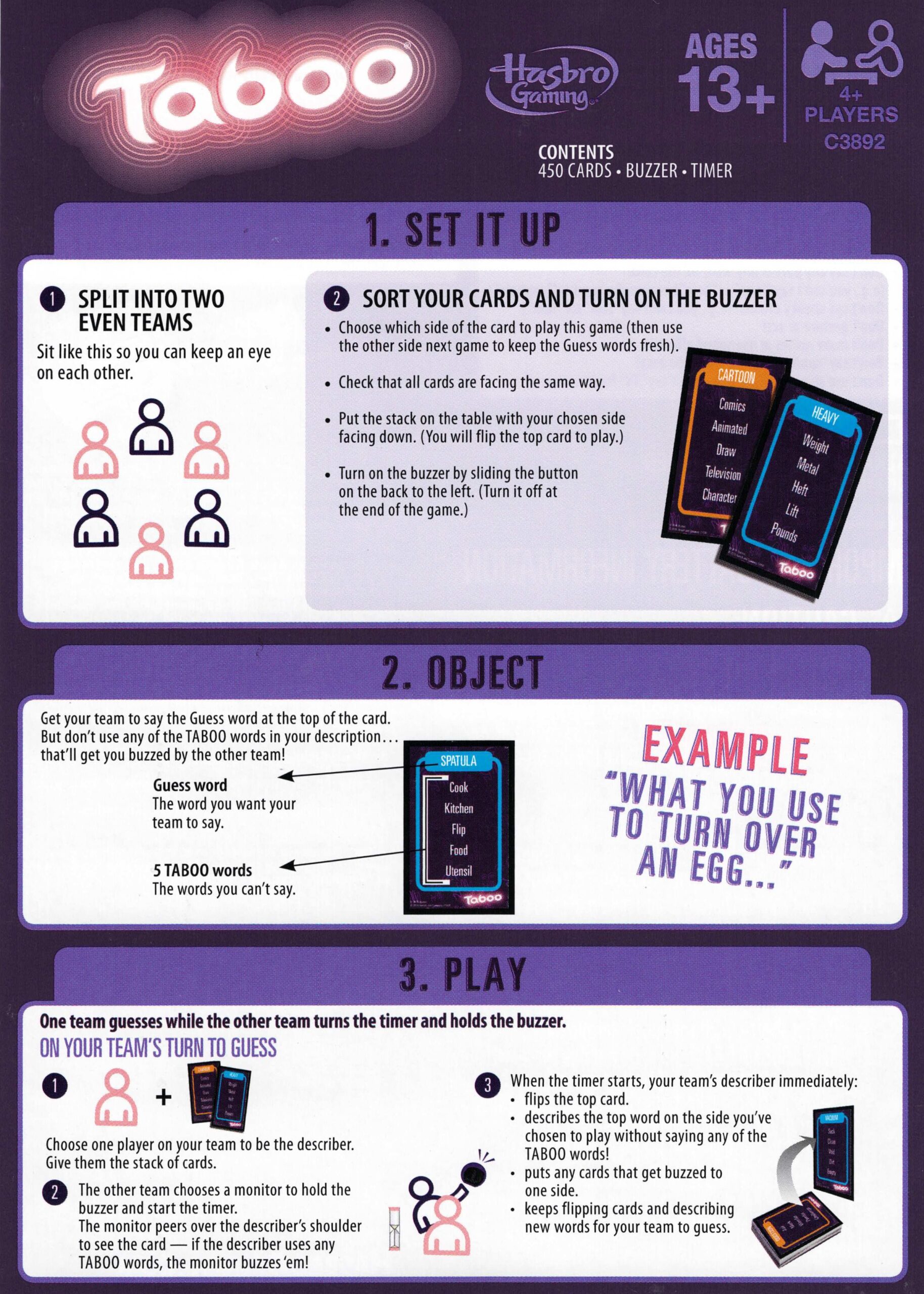 Other Words Original Rules For Taboo