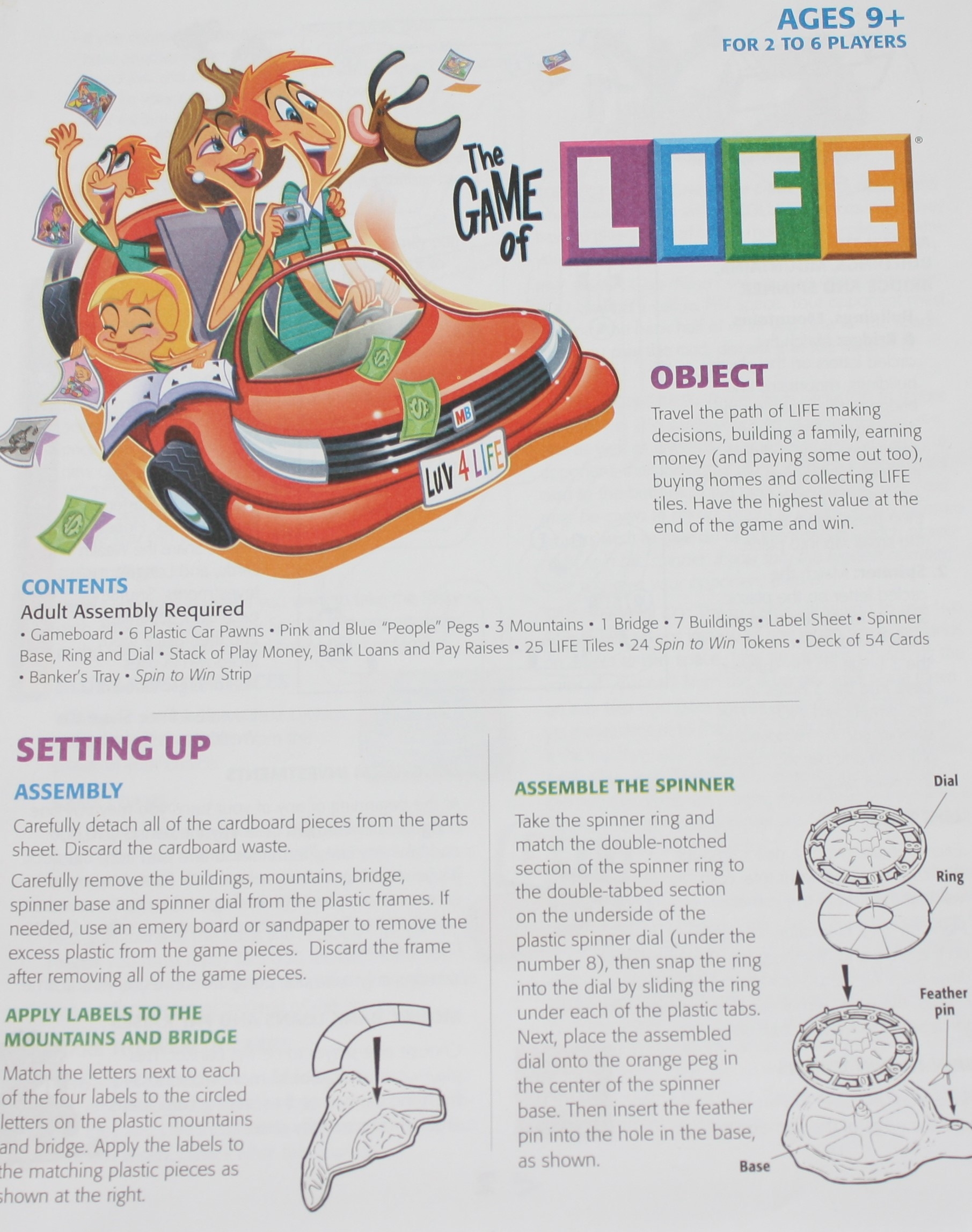 rules of game of life board game