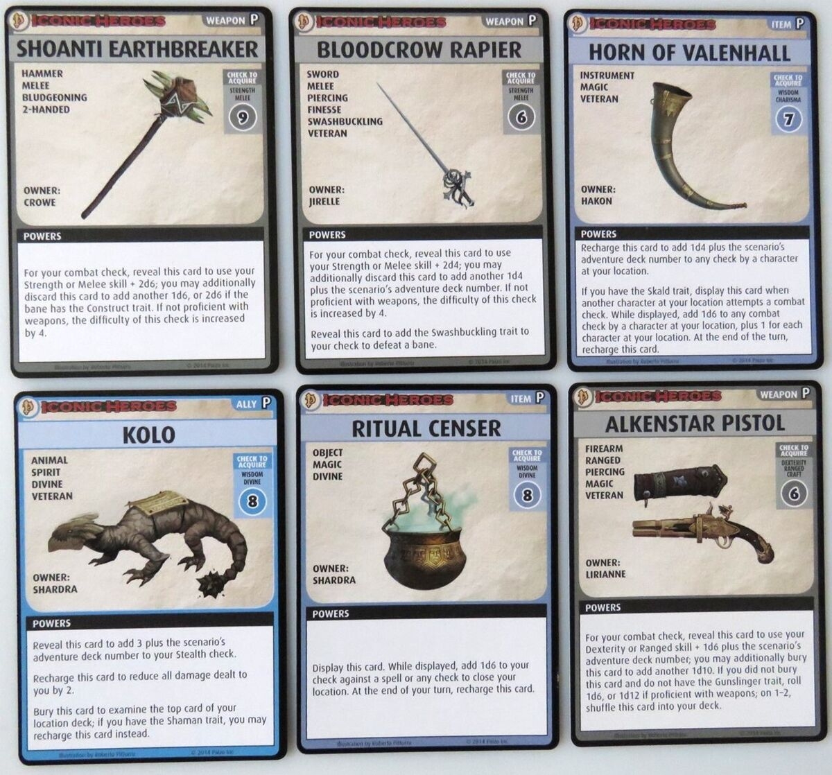 Pathfinder Adventure Card Game Pathfinder Battles Iconic Heroes Set 4 Lot EBay