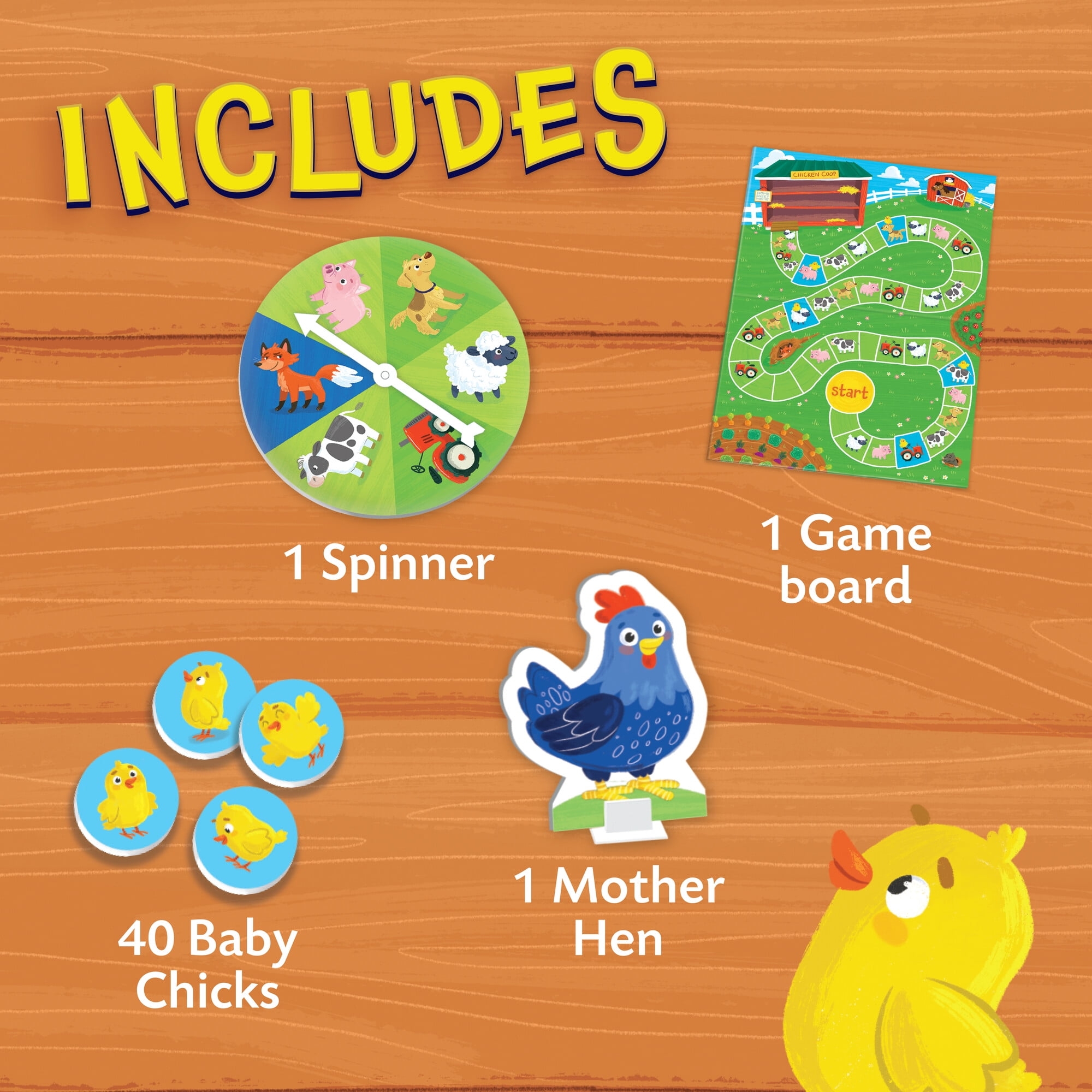 Peaceable Kingdom Count Your Chickens Kids Board Game 2 To 4 Players Ages 3 Fun With Hens Walmart