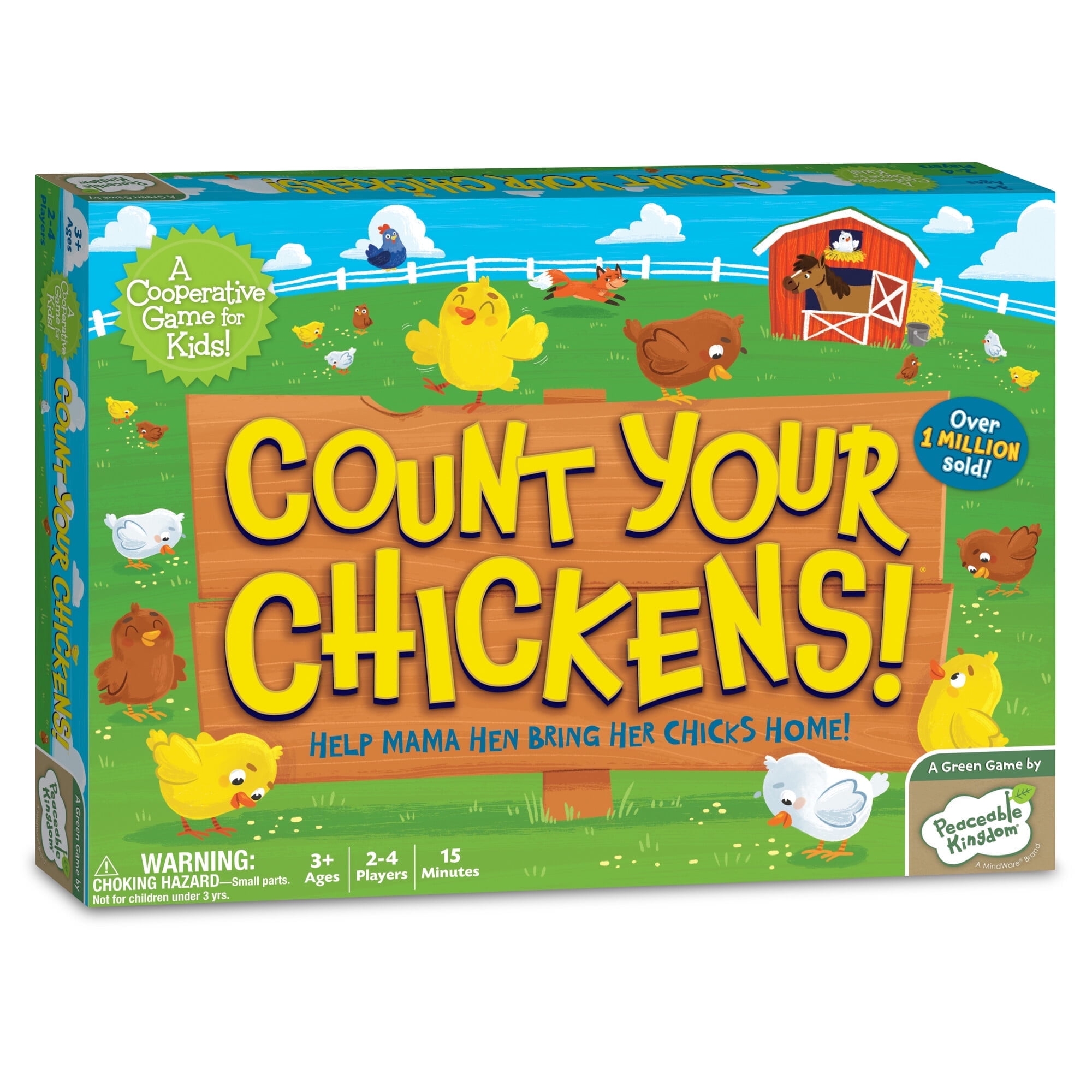 Peaceable Kingdom Count Your Chickens Kids Board Game 2 To 4 Players Ages 3 Fun With Hens Walmart
