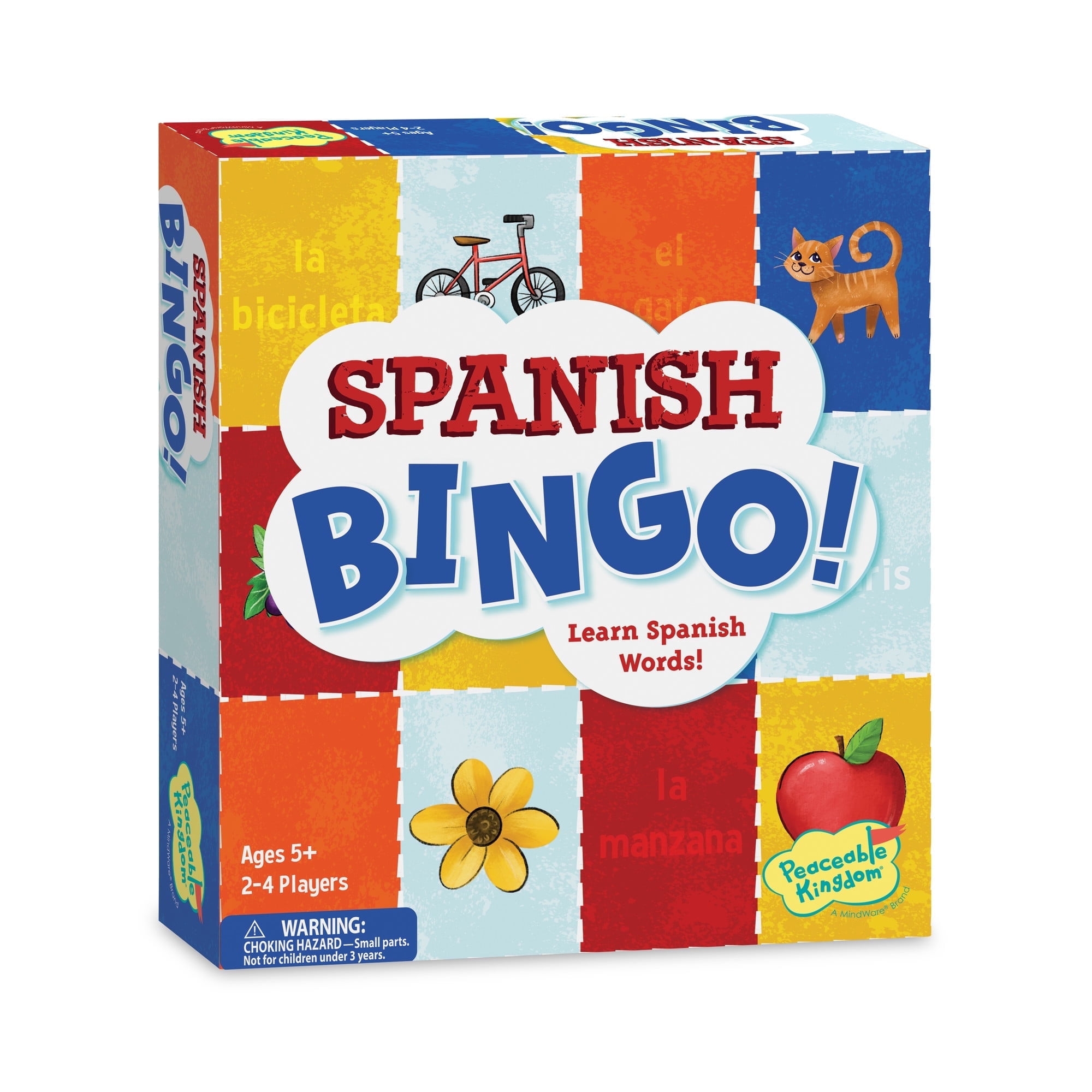 Peaceable Kingdom Spanish Bingo Game Classic Game For Language Learning 2 4 Players Ages 5 Walmart