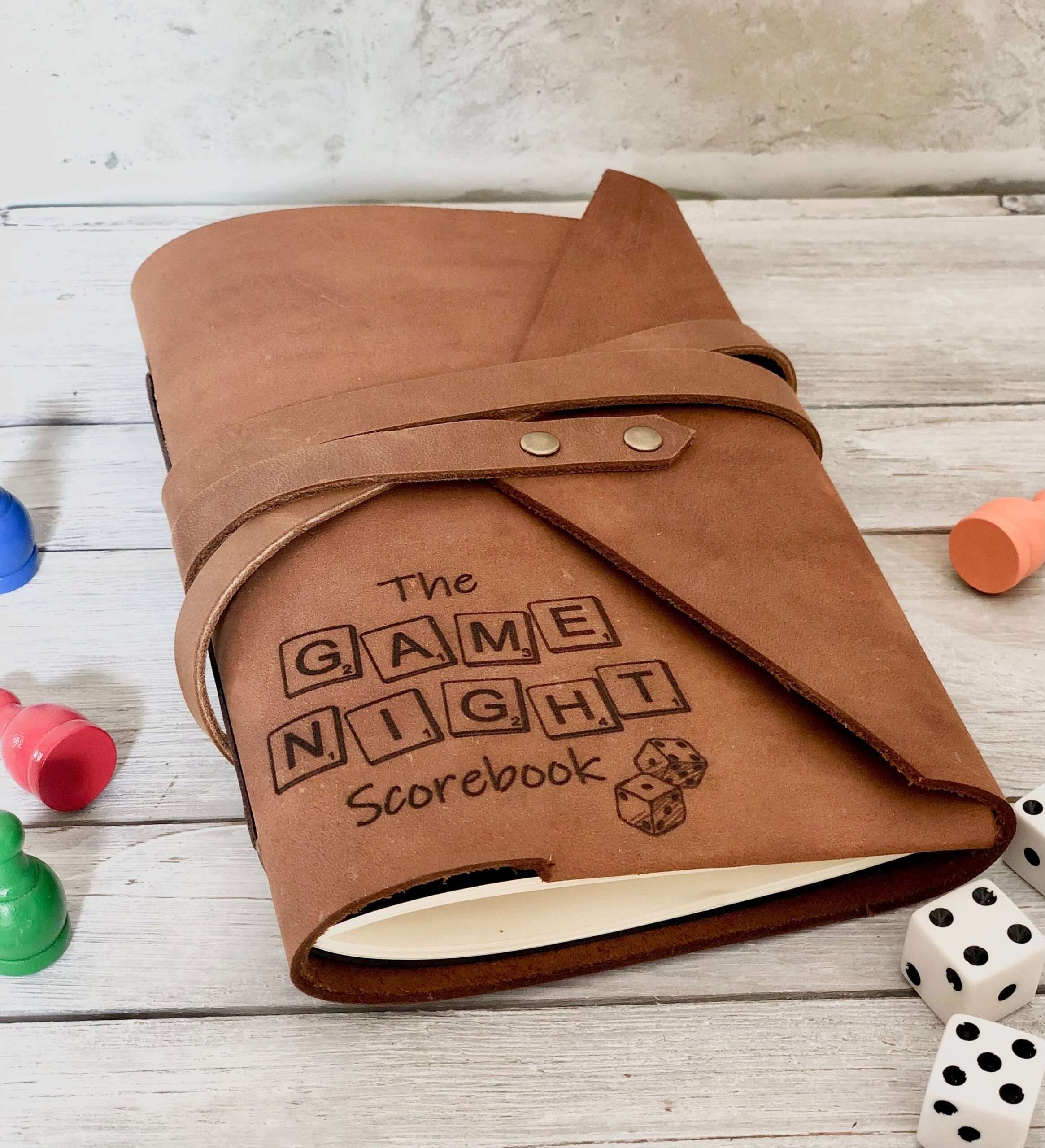 Personalised Board Game Scorebook Leather Gaming Notebook Board Game Accessories Custom Board Game Journal Personalized Board Game Gifts Etsy