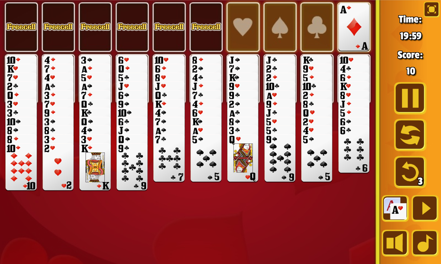  Play Double Freecell Game Free Online Difficult 2 Deck Freecell Solitaire Video Game For Kids Adults