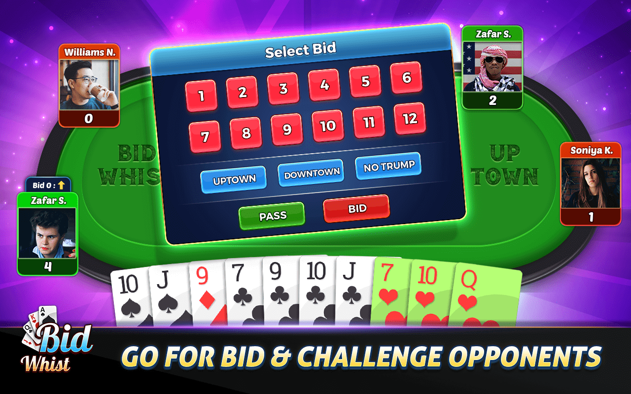 bid whist online card game