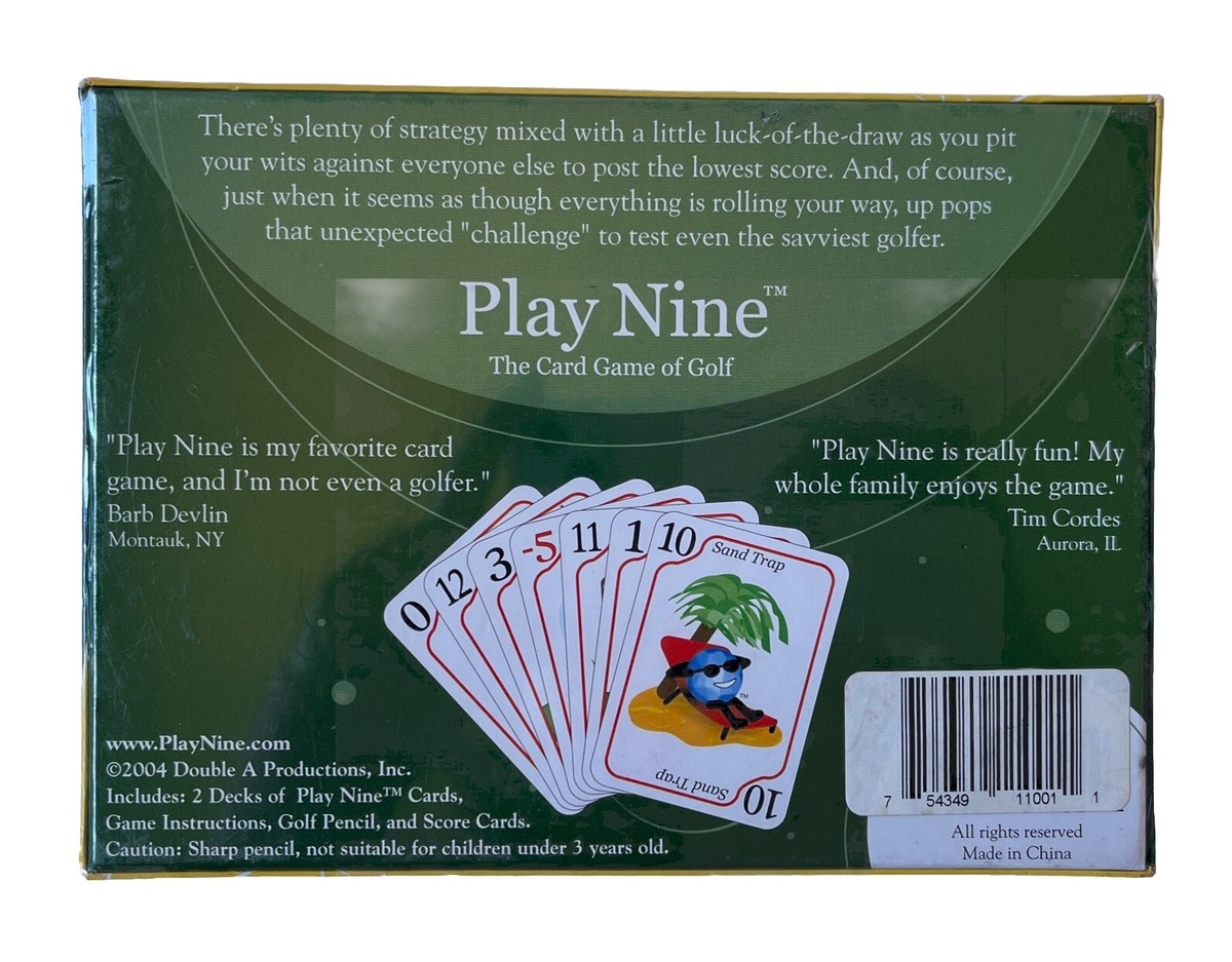 Play Nine The Card Game Of Golf 2 6 Players Strategy Card Game Ages 8 EBay
