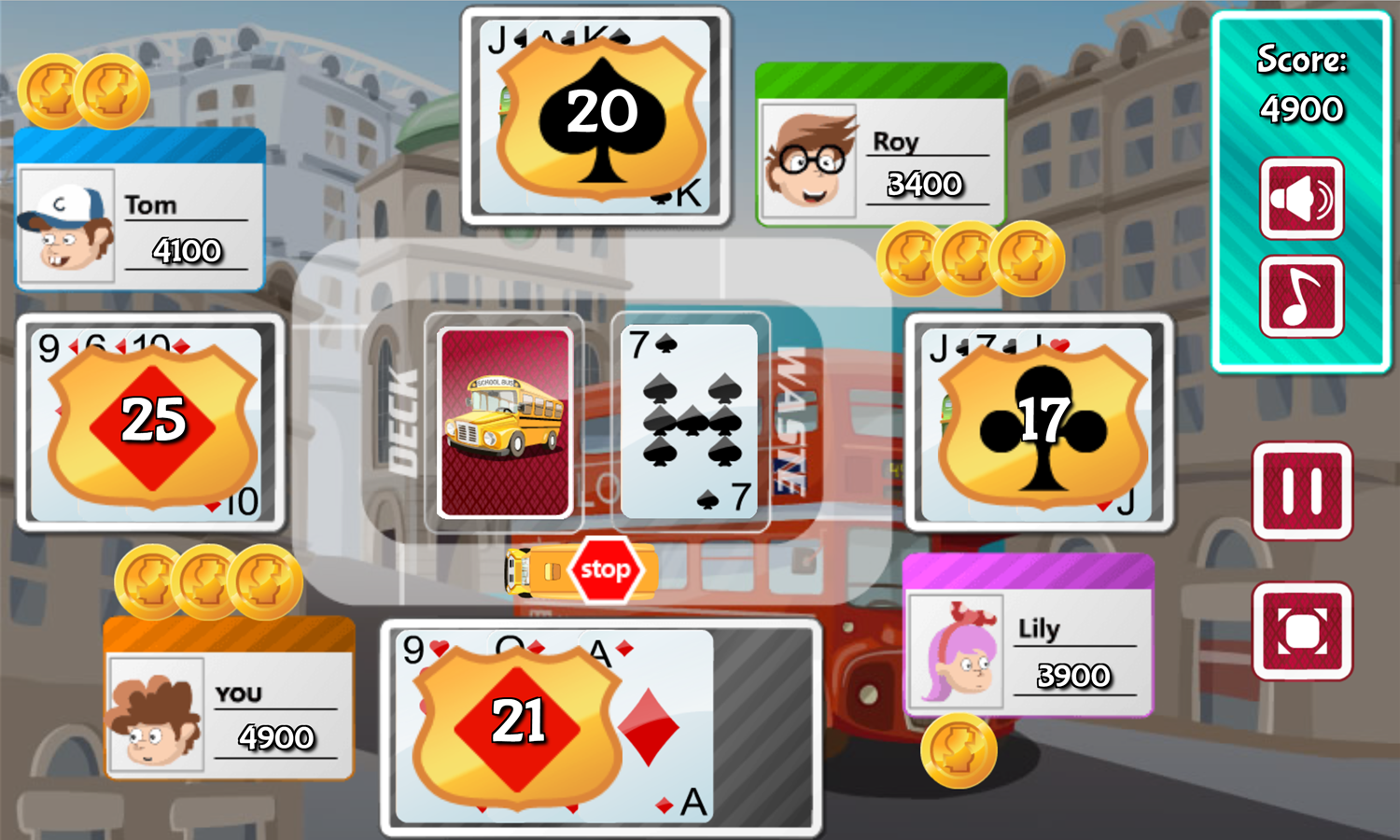 card game ride the bus