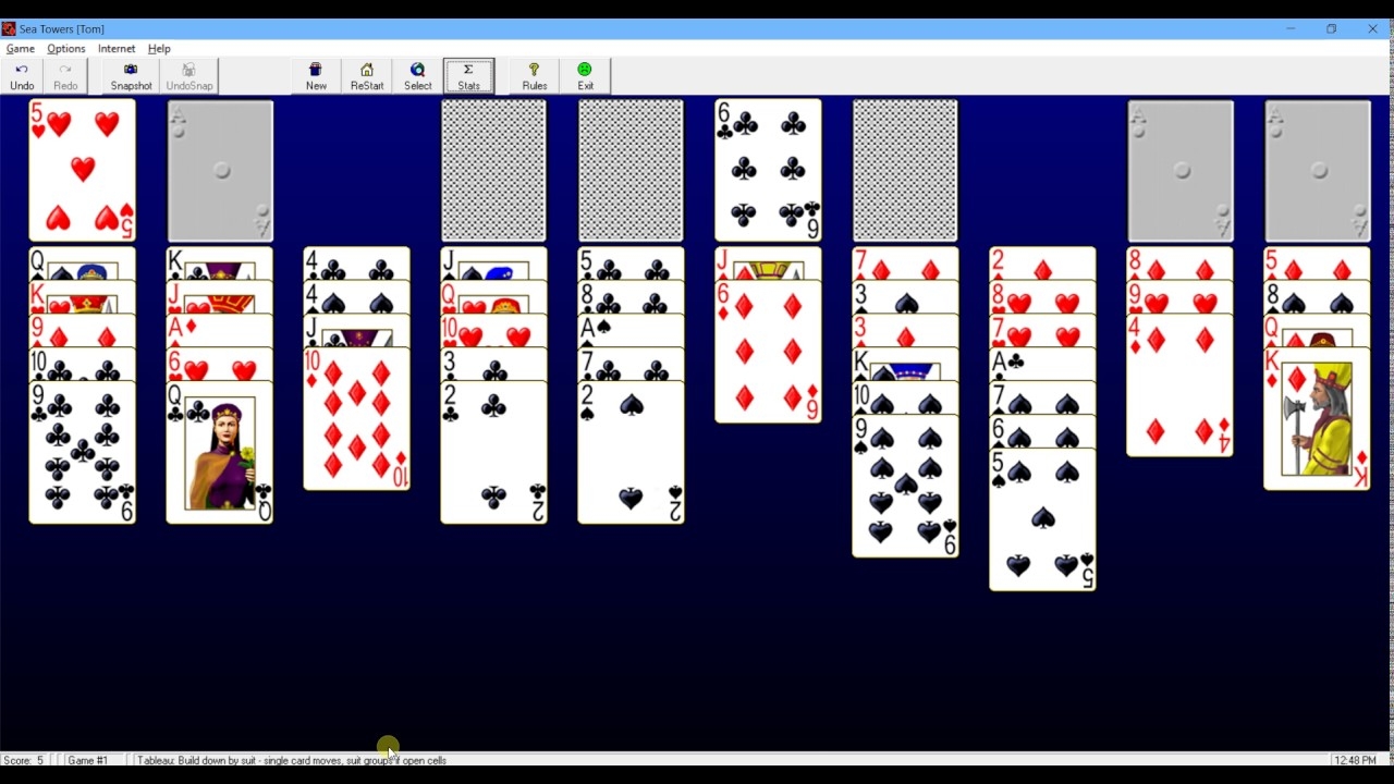 Play Sea Towers Seahaven Towers Solitaire