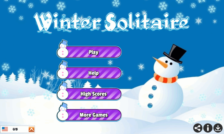 Play Winter Solitaire Game Free Online Christmas Themed Klondike Solitaire Card Video Game For Kids Adults