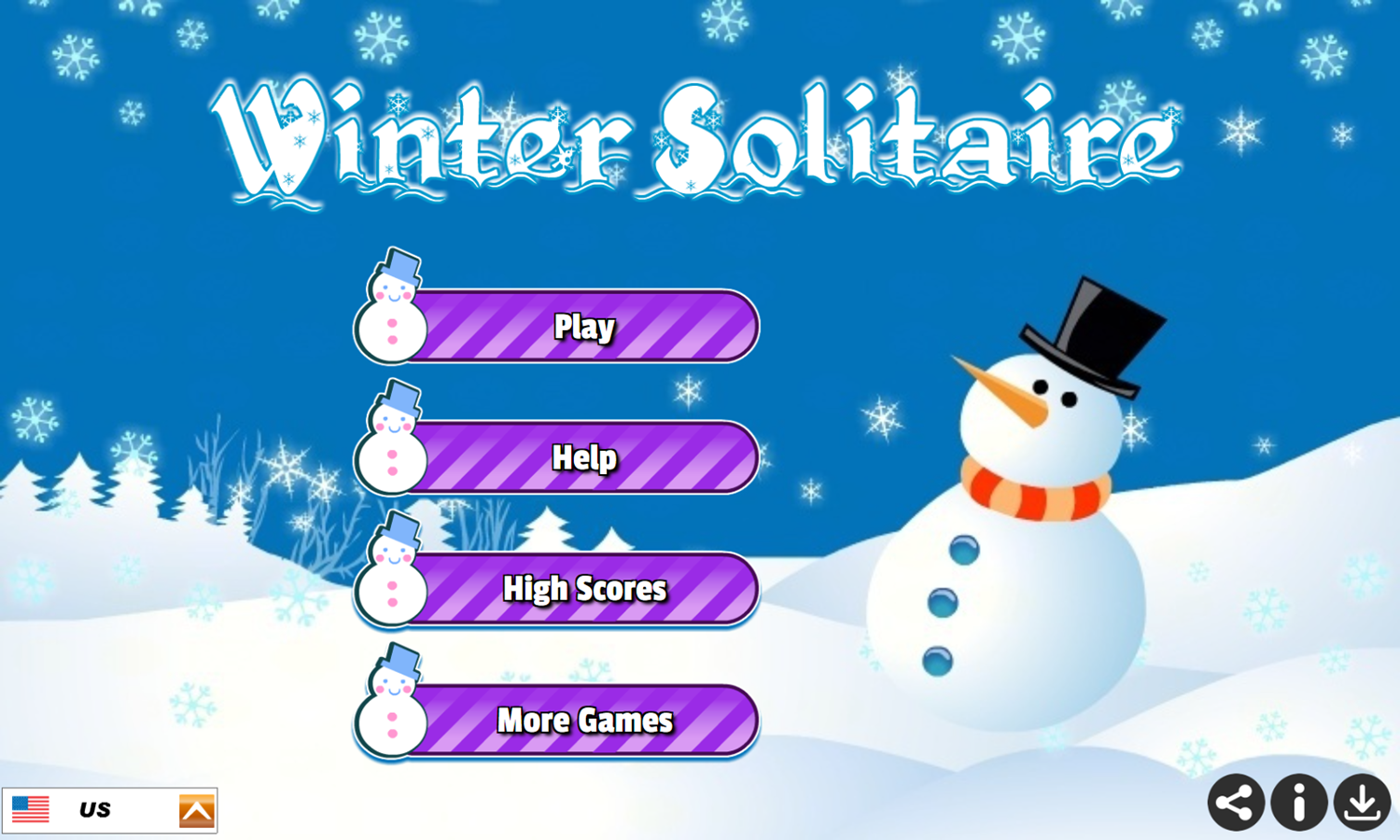  Play Winter Solitaire Game Free Online Christmas Themed Klondike Solitaire Card Video Game For Kids Adults