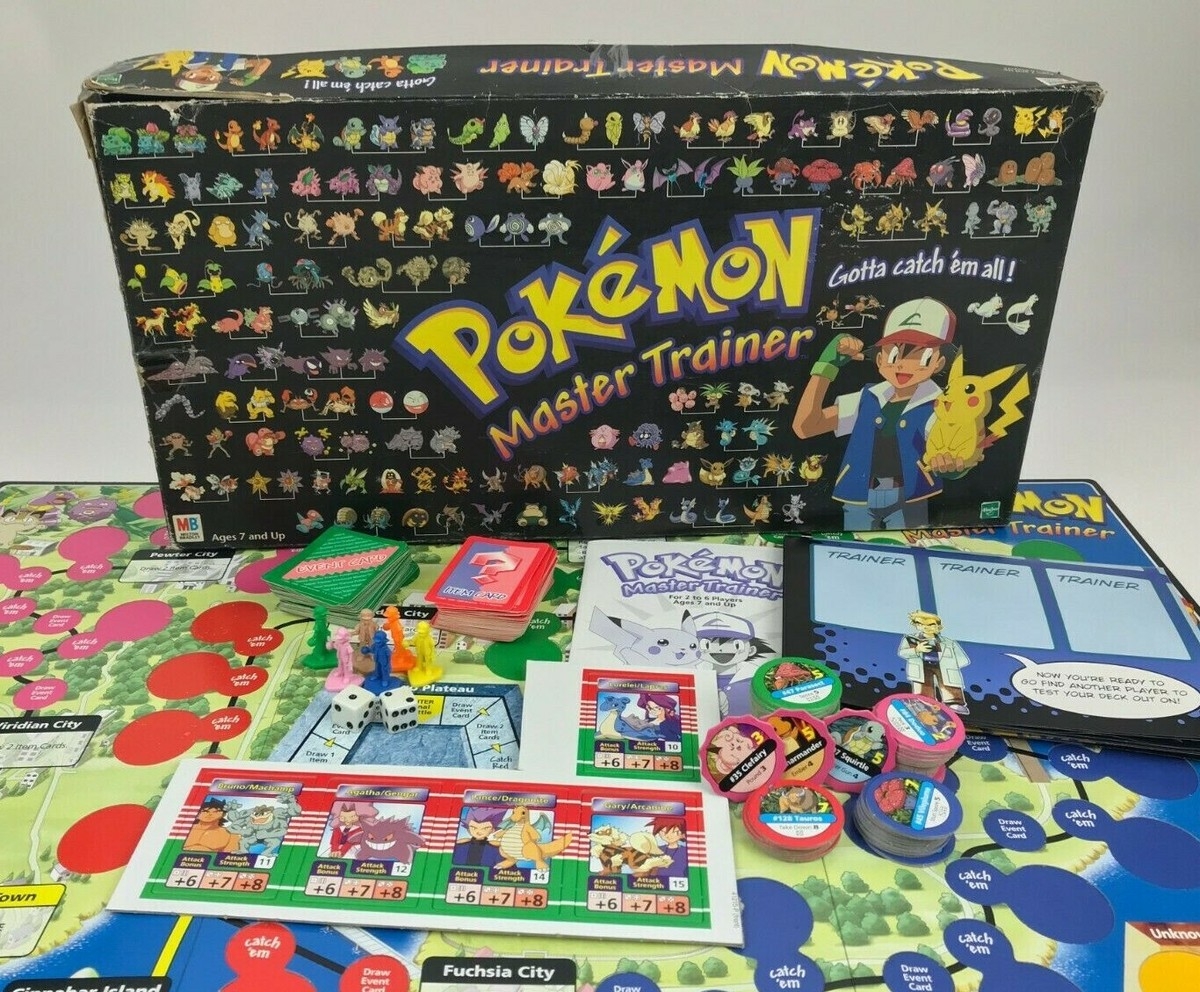 Pokemon Master Trainer Board Game Hasbro 1999 Replacement Parts Cards Tokens Toy EBay