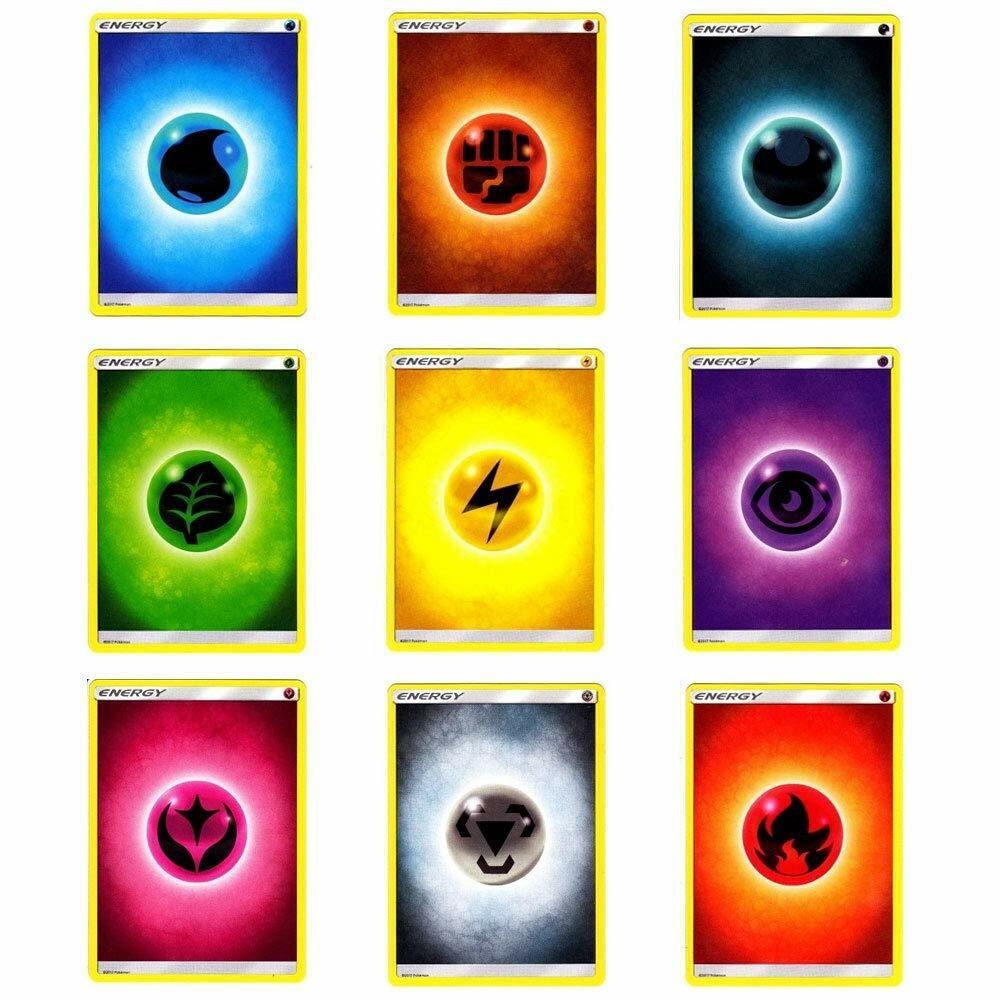POKEMON TCG 100 BASIC ENERGY CARD LOT BULK CARDS ALL 9 TYPES NM BRAND NEW EBay