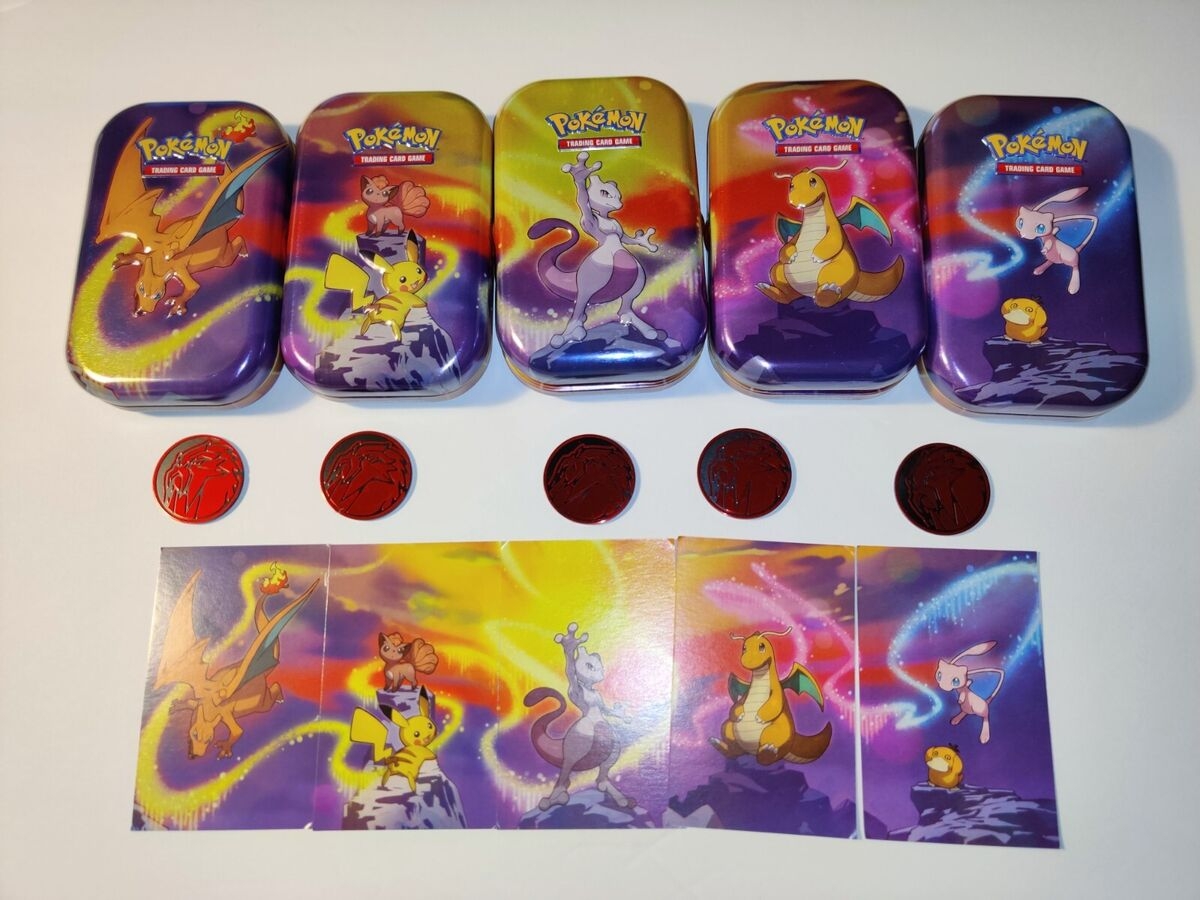 POKEMON TCG Kanto Power 5 Mini Tins Full Artwork Set Charizard Pikachu NO PACKS EBay