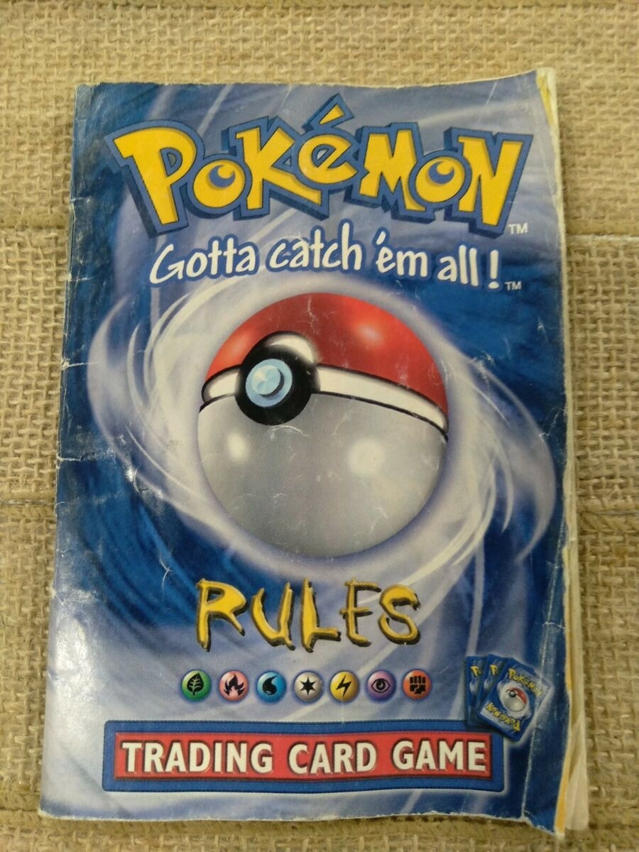 Pokemon TCG Rule Book Original Vintage 1995 EBay