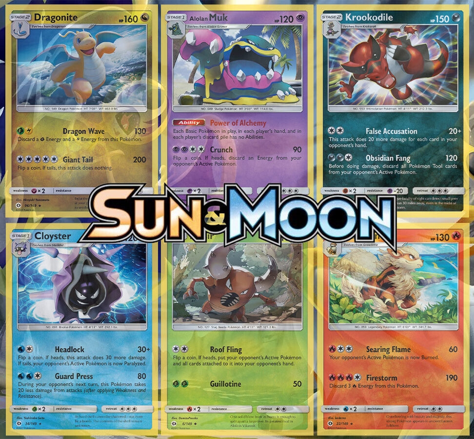 Pokemon TCG Sun Moon Base Set Choose Your Card Reverse Holo Holo Rare EBay