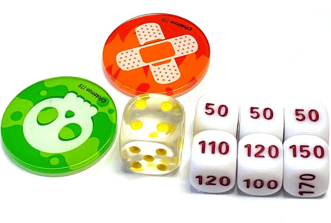 Pokemon Trading Card Game Celebrations Set Of 6 Damage Counter Dice Flip Die 2 Condition Markers Walmart