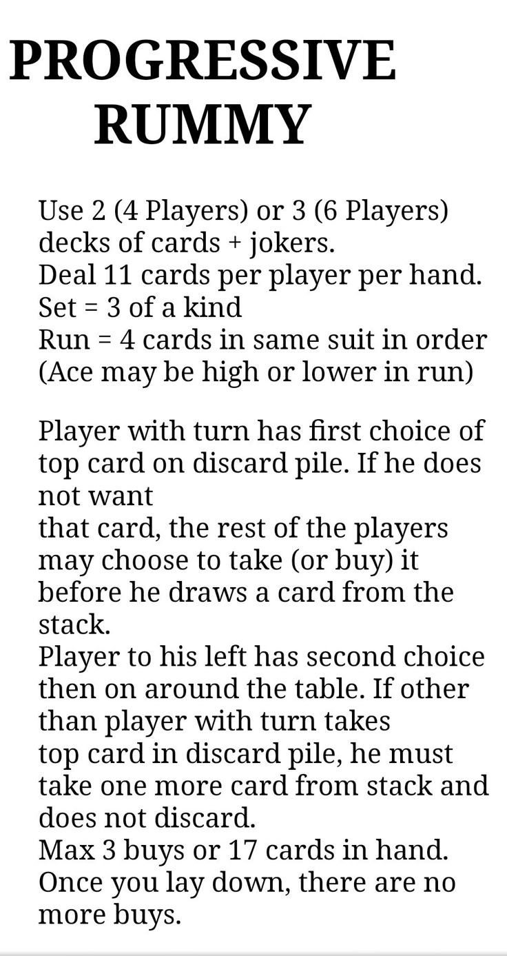 Progressive Rummy A Fun Card Game For The Whole Family