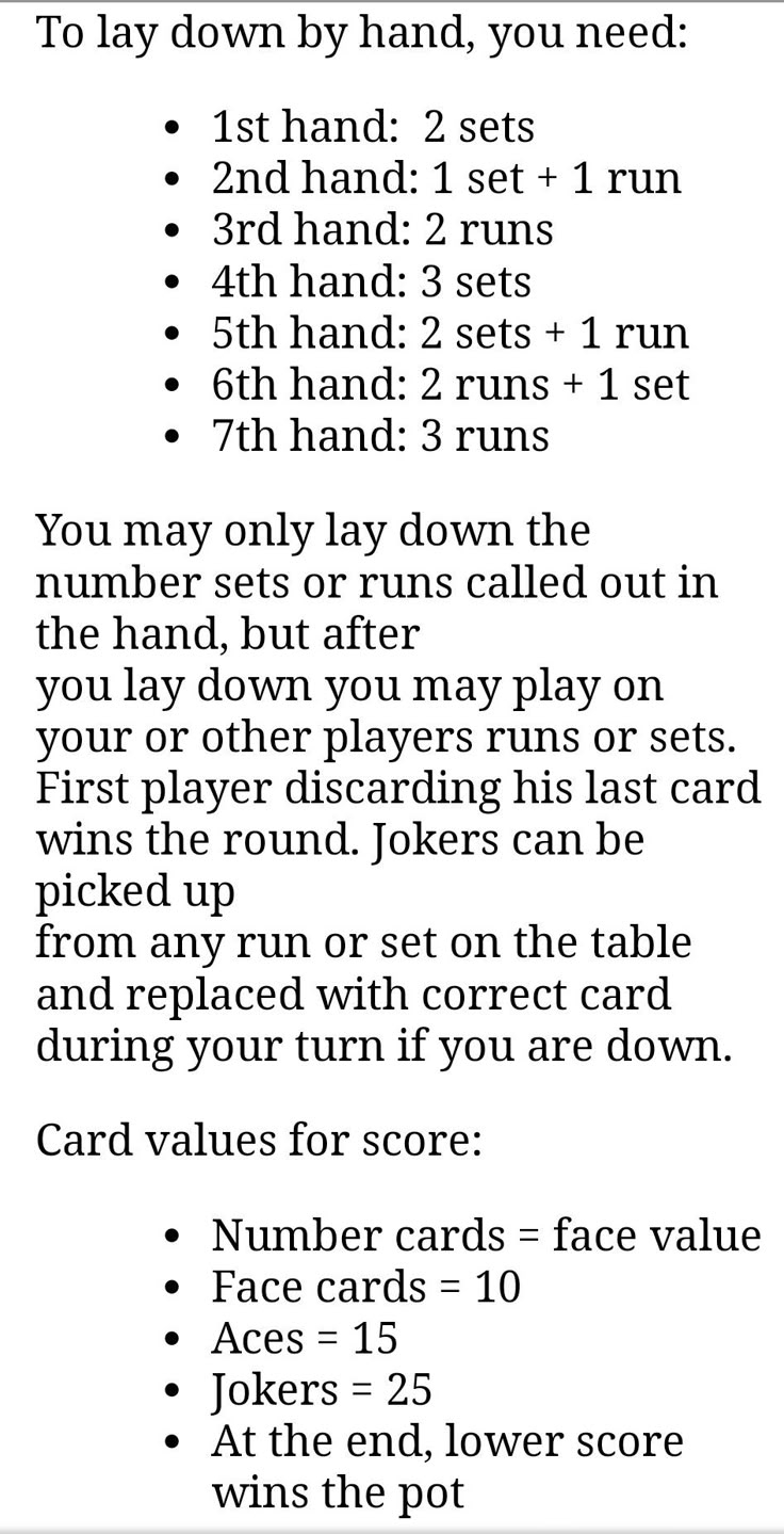 Progressive Rummy Card Game