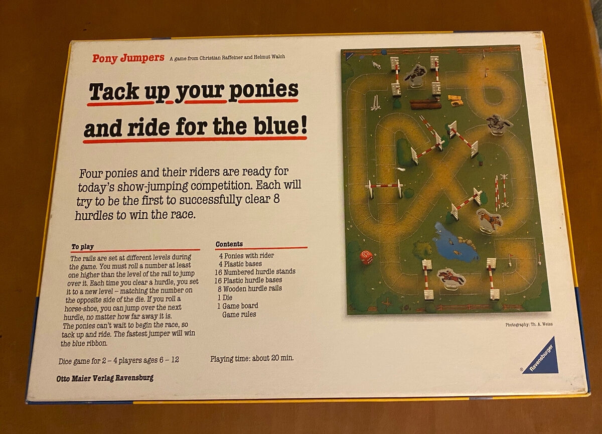Ravensburger Pony Jumpers Game Missing 1 Hurdle Rail See Description EBay