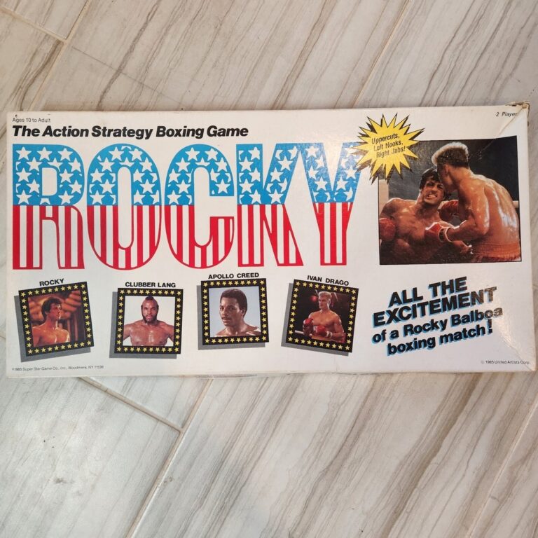 Rocky The Action Strategy Boxing Board Game 1985 Super Star Game Co Incomplete EBay