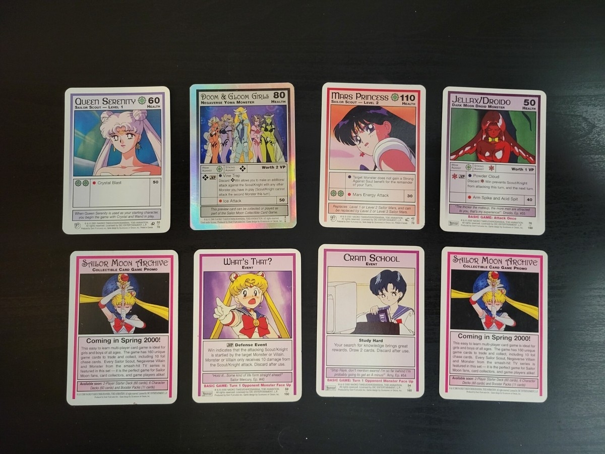 Sailor Moon Trading Cards Card Game Set Of Six And Two Add Cards EBay