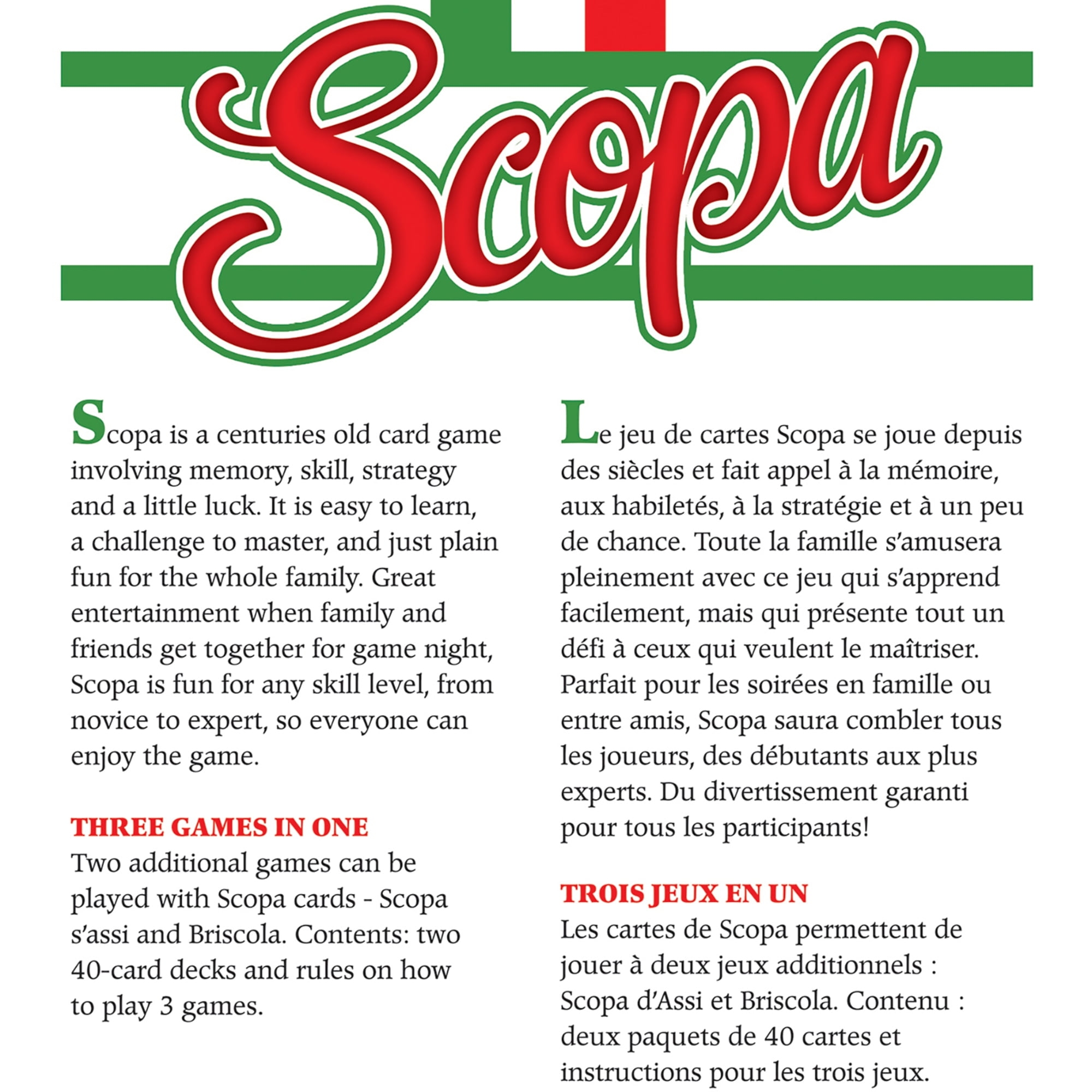 Scopa The Traditional Italian Card Game Walmart