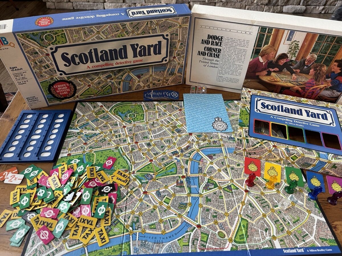 Scotland Yard Detective Board Game 1985 Vtg Milton Bradley Ravensburg Complete EBay