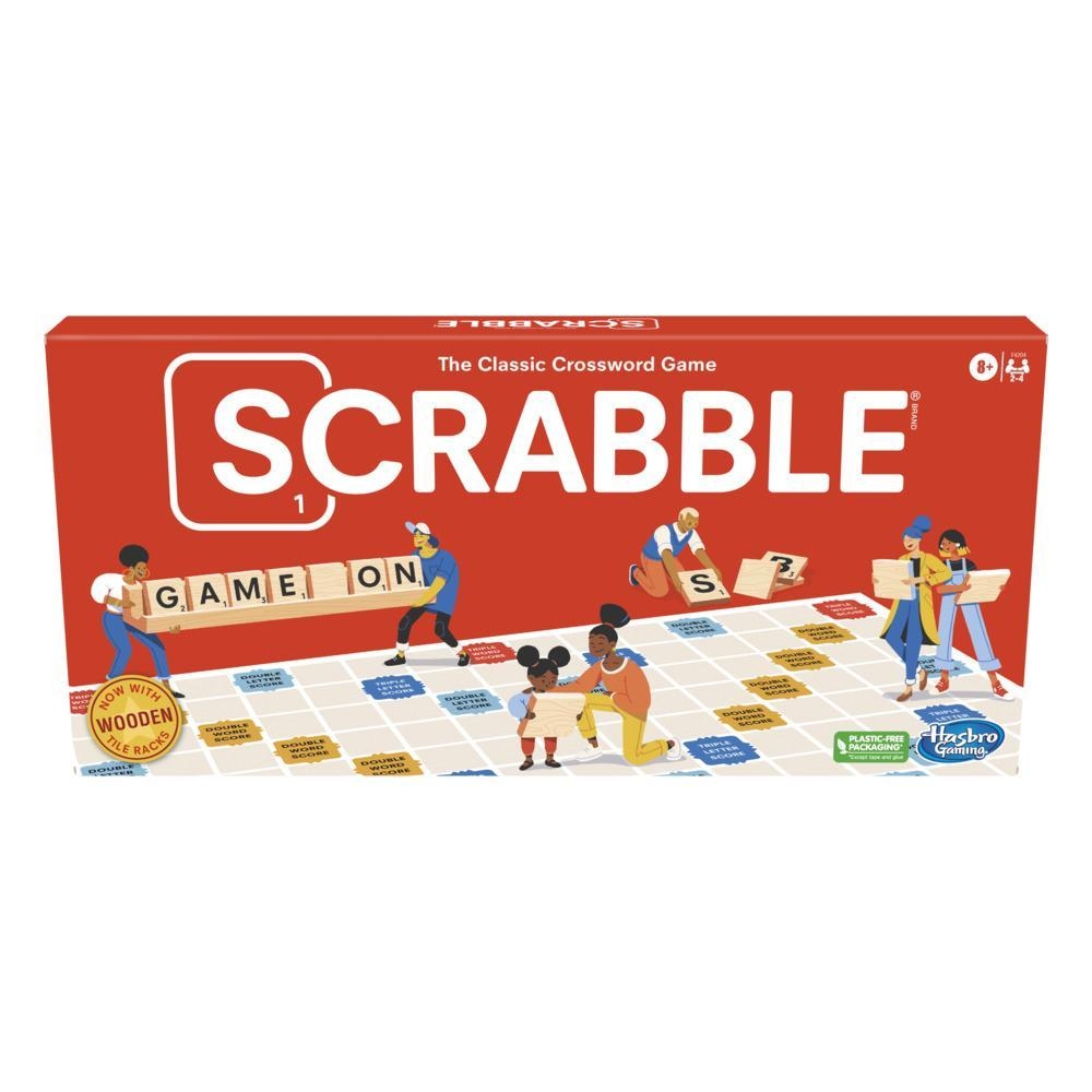 Scrabble Board Game Classic Word Game For Kids Ages 8 And Up Fun Family Game For 2 4 Players The Classic Crossword Game Hasbro Games