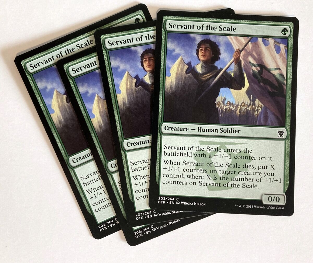 Servant Of The Scale 4 NM Dragons Of Tarkir MTG Magic The Gathering EBay