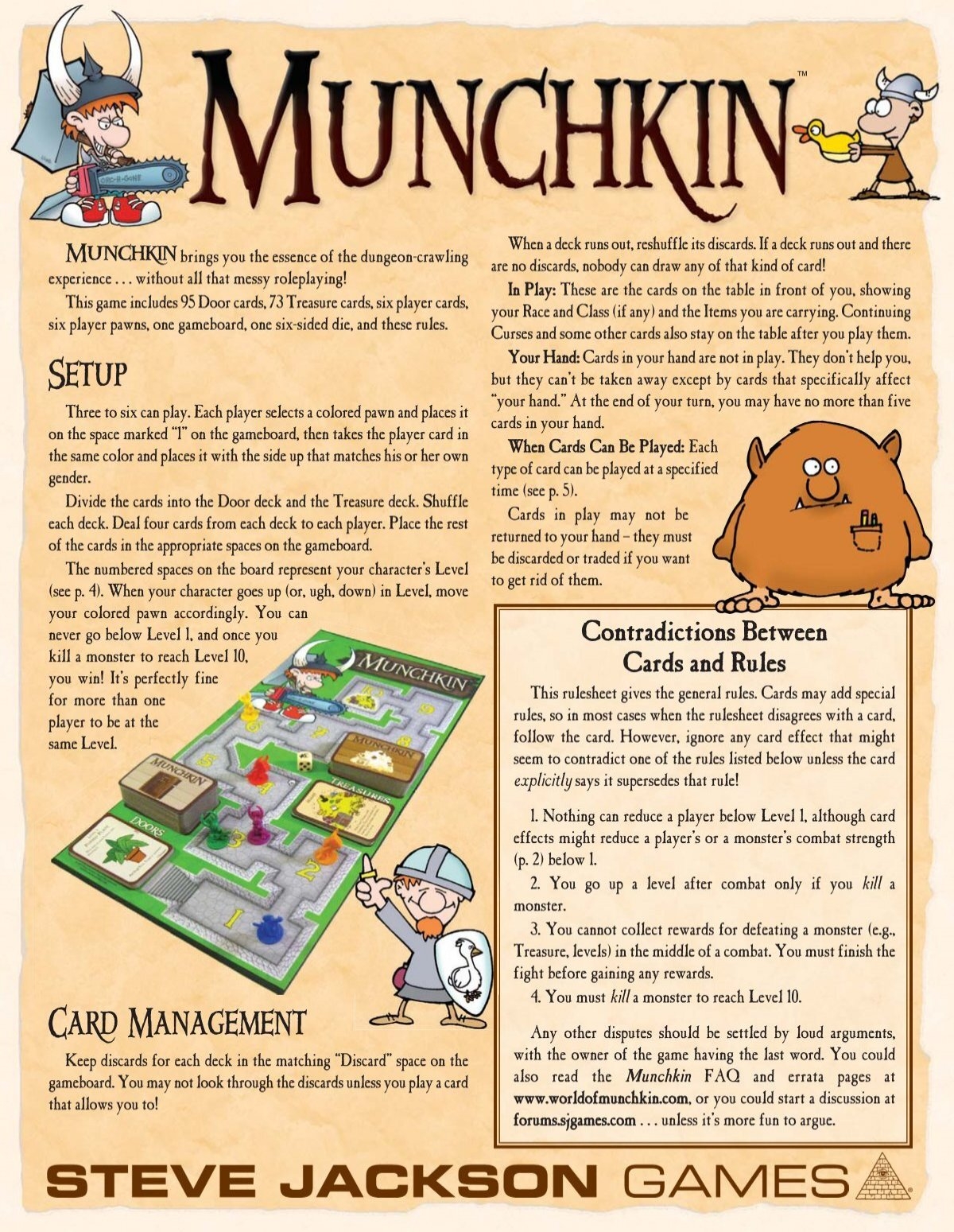 Setup Card Management Munchkin
