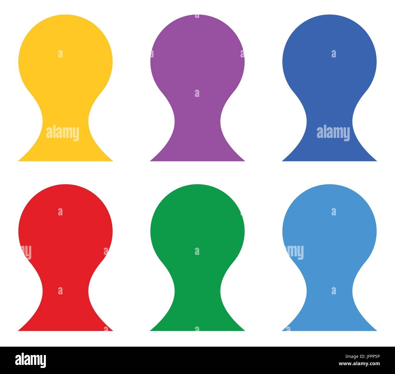 Simple Figure Character Icons In Classic Board Game Style Stock Vector Image Art Alamy