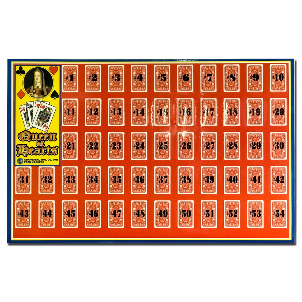 Small Queen Of Hearts Raffle Board Doolins