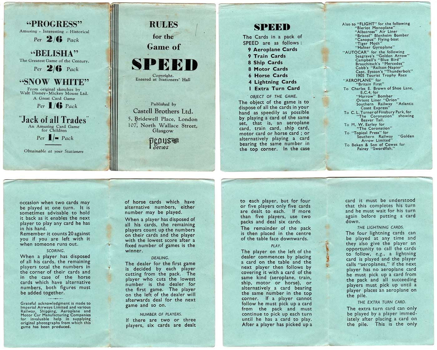 Speed 1st Edition The World Of Playing Cards
