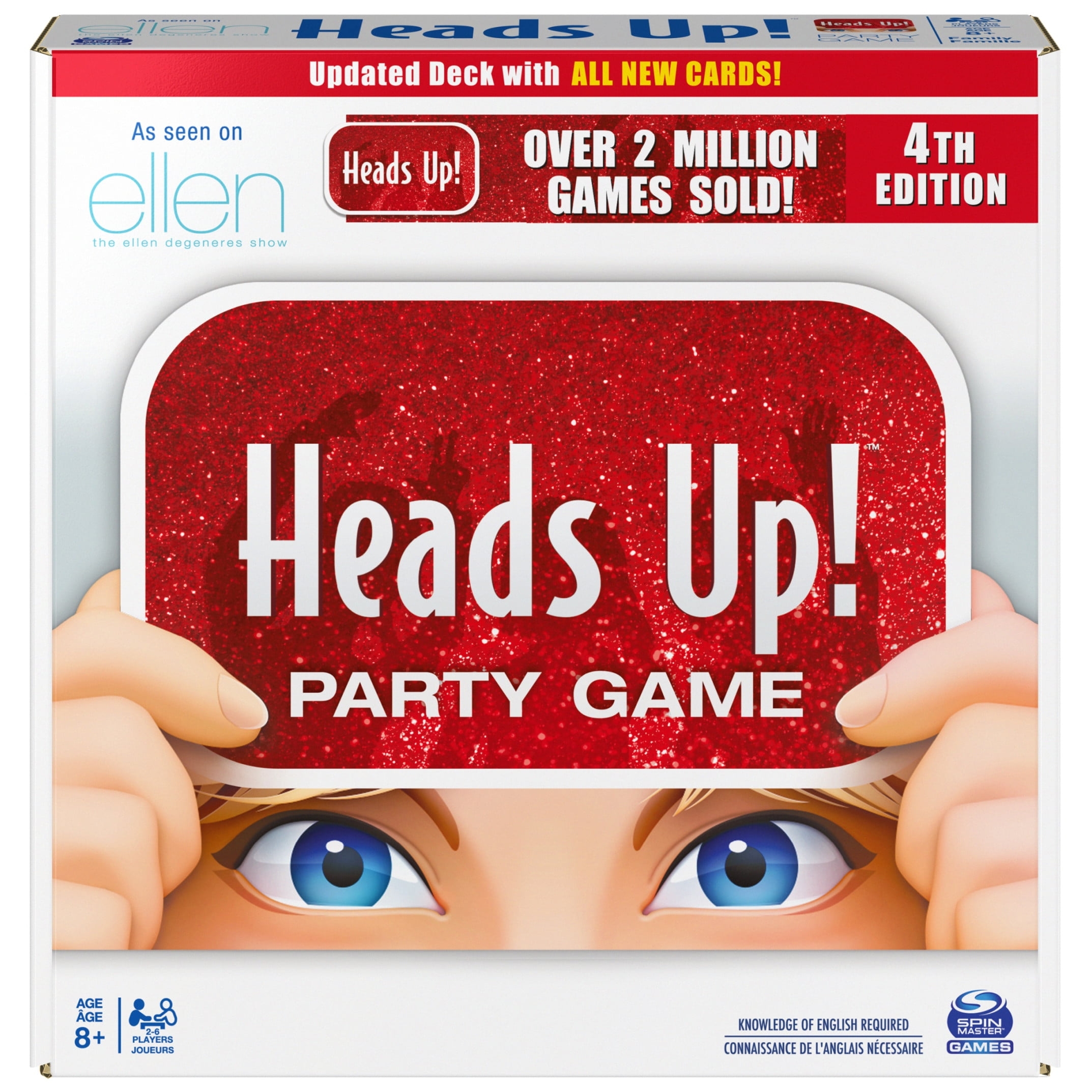 Spin Master Games Heads Up Party Game 4th Edition For Ages 8 Walmart