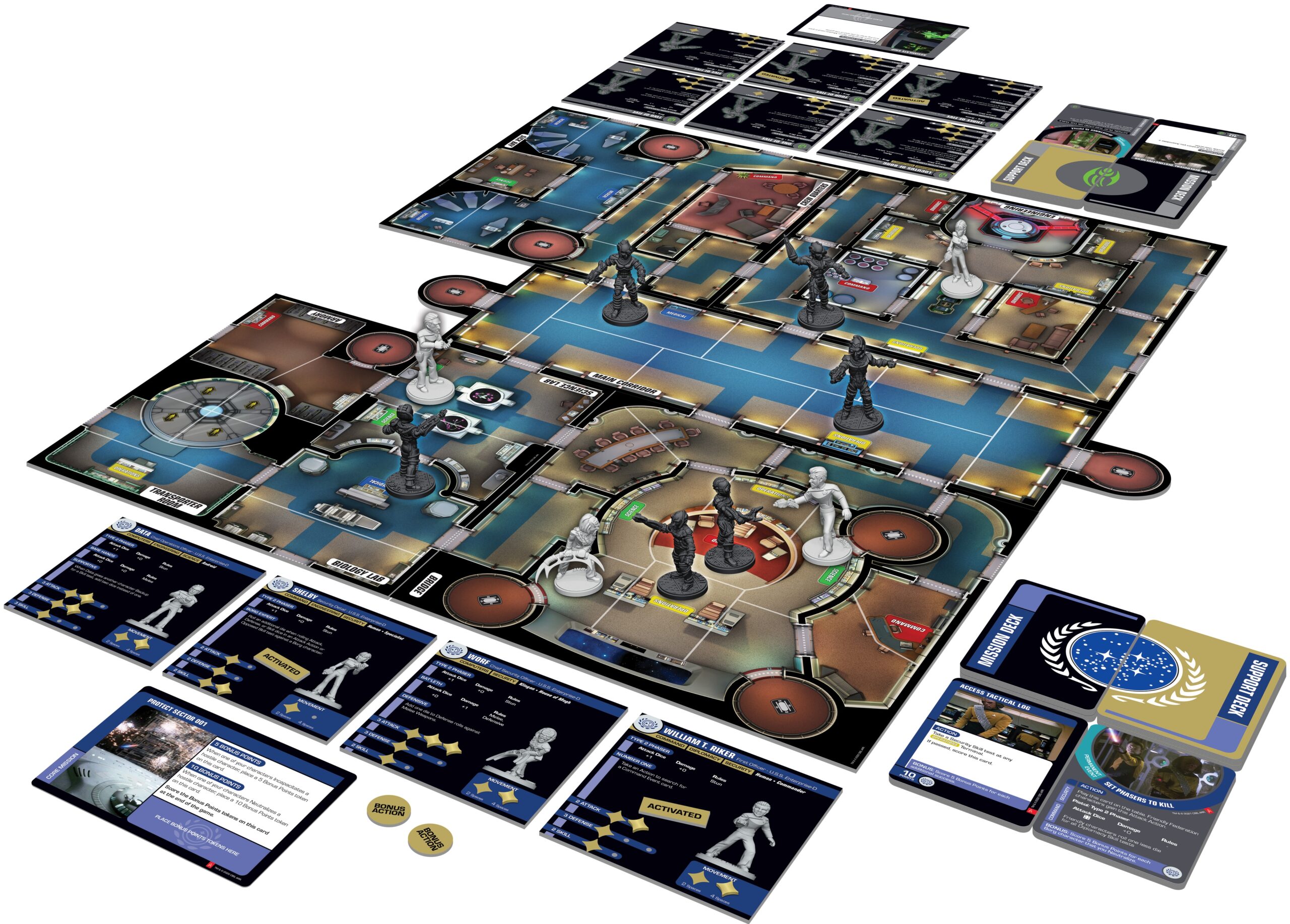 Star Trek Away Missions Federation Vs Borg Battle Of Wolf 359 Core Set Game Nerdz