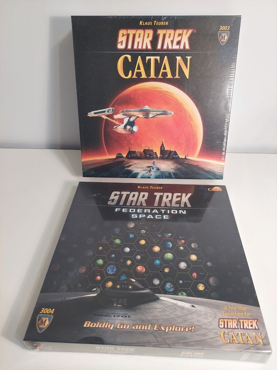 STAR TREK CATAN Board Game With FEDERATION SPACE Expansion Factory Sealed EBay