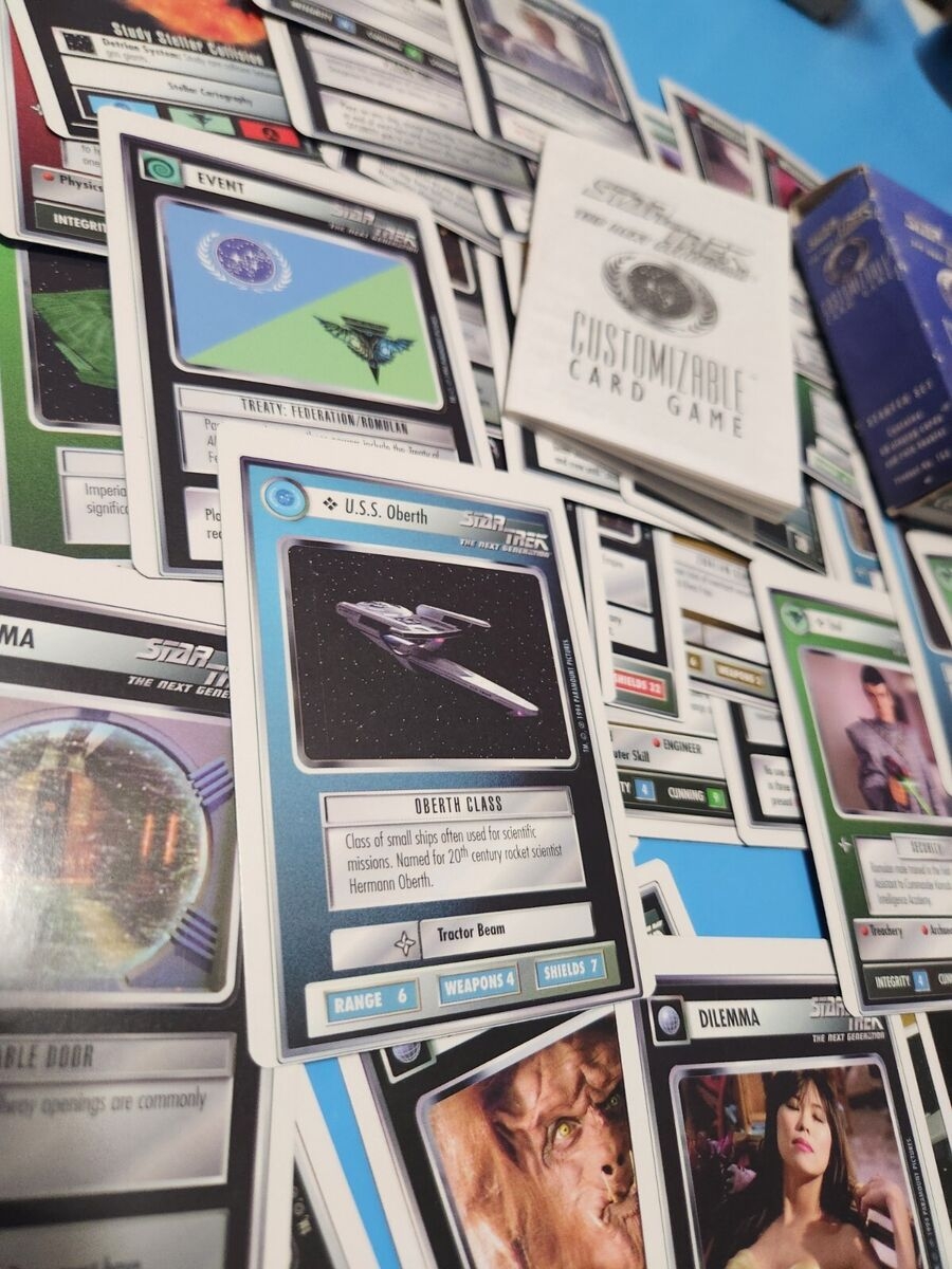 STAR TREK The Next Generation CUSTOMIZABLE CARD GAME 60 Card Starter Set Opened EBay