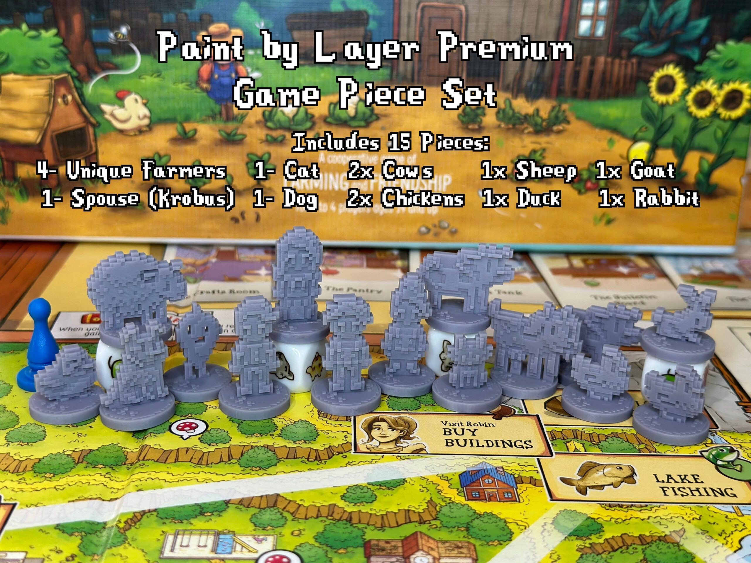 Stardew Valley Figures Board Game Pieces sold Individually And By Sets Etsy