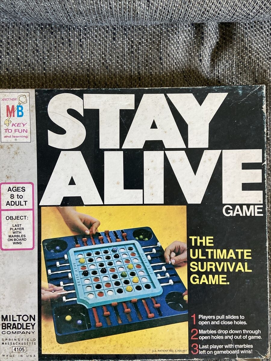 Stay Alive Board Game Milton Bradley 1971 Missing 7 Marbles EBay